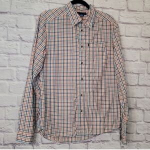 Kavu Button Down Plaid, Casual Long Sleeve Men's Shirt Medium